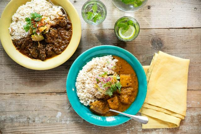 【秋】かぼちゃのココナッツカレー、ごぼうとれんこんの豆カレー他