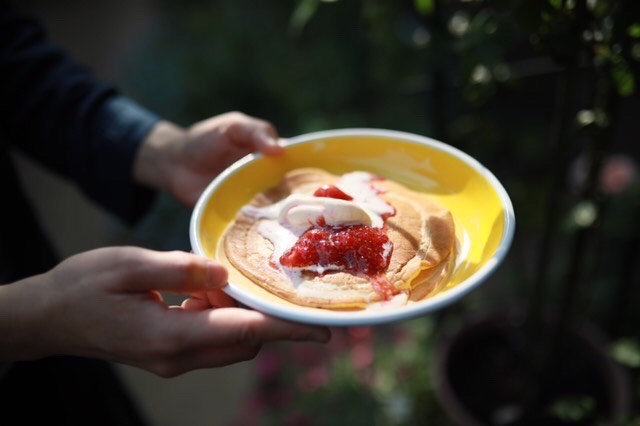 いちご酵母のパンケーキ