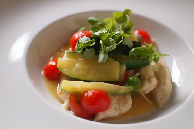 鶏むね肉のストラッチェッティ