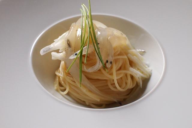 白魚と長芋の冷製カッペリーニ