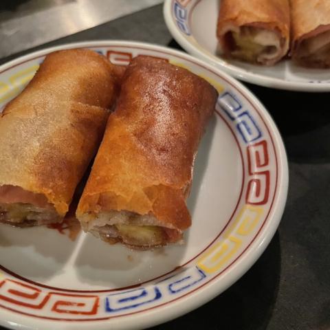 無花果とバジルの春巻き