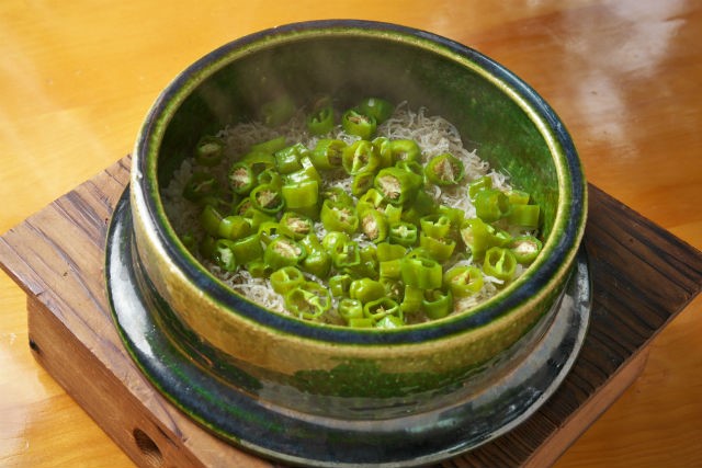 じゃこと獅子唐のご飯