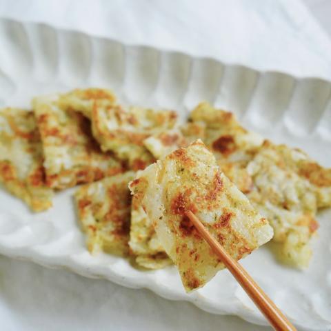 青のりチーズの蓮根チヂミ