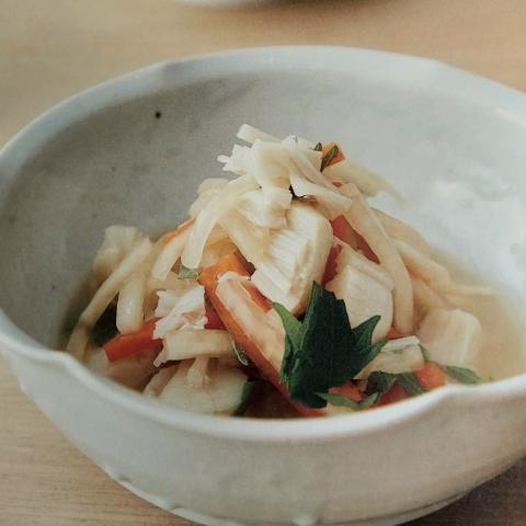 ホタテ貝柱と大根のなます